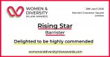 Paige Jones Highly Commended Rising Star - Women and Diversity in Law Awards 2026