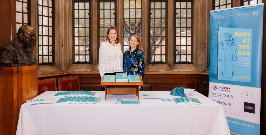 Emma-Louise Fenelon and Emma Price at the launch of their book, Baby at the Bar: Navigating life as a barrister after becoming a parent. 